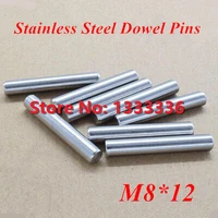50pcslot m812 gb119 stainless steel dowel pins round cylinder parallel pin dia 8mm