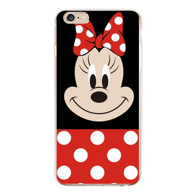 Bear Soft Clear TPU Phone Case For iPhone 4/4s 5 5s 6 6plus 7 8plus x Silicone Flash Minnie Coque Cover Free Shipping | Мобильные