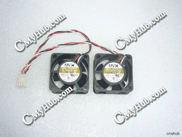 Genuine For AVC F4020B12U DC12V 0.28A 3pin 6wire 4020 2*40X40X20MM Cooling Fan | Компьютеры и офис