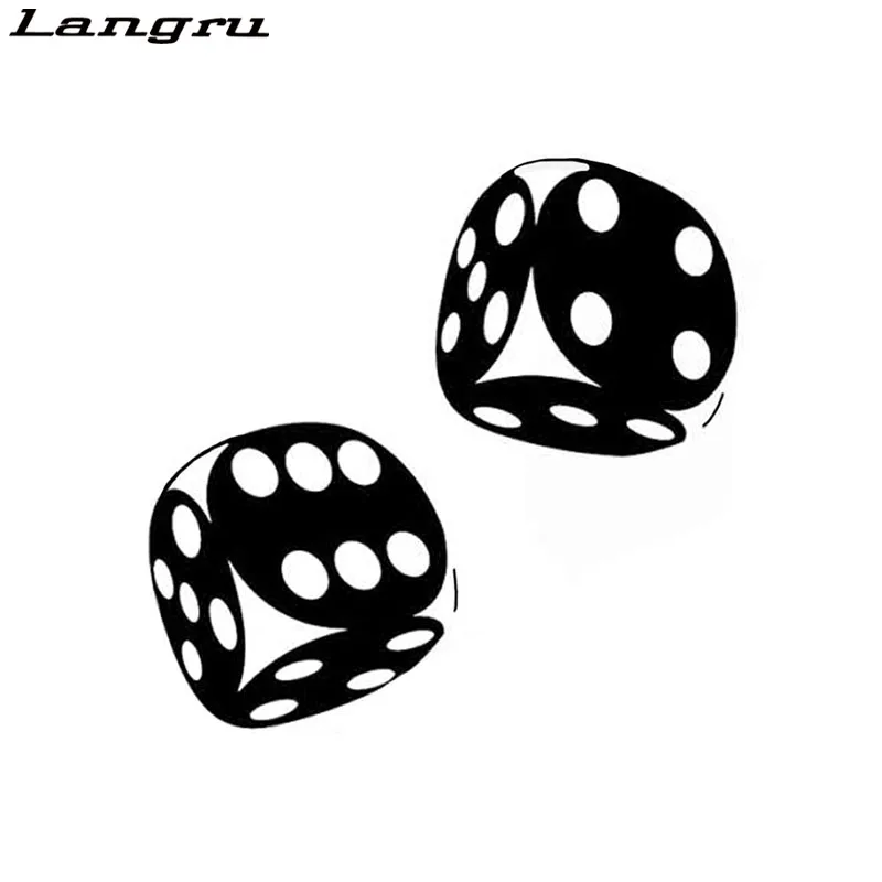 

Langru Interesting Car Sticker Casino Poker Dice High Quality Decoration Vinyl Graphic Jdm