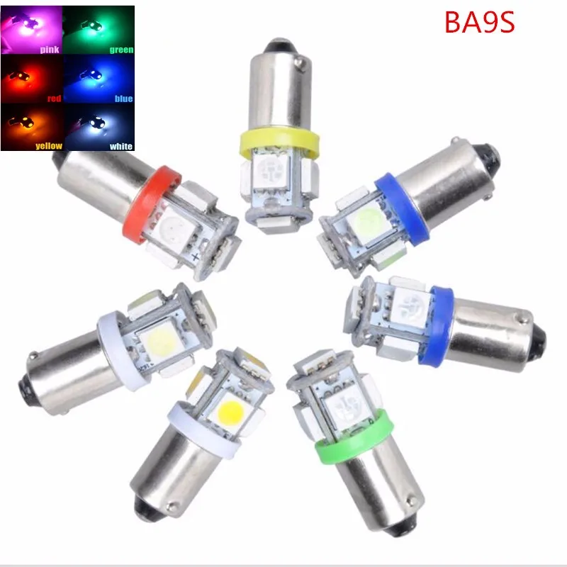 

10 шт., Автомобильные светодиодные лампы T11 Ba9s T4w 5050 SMD 5