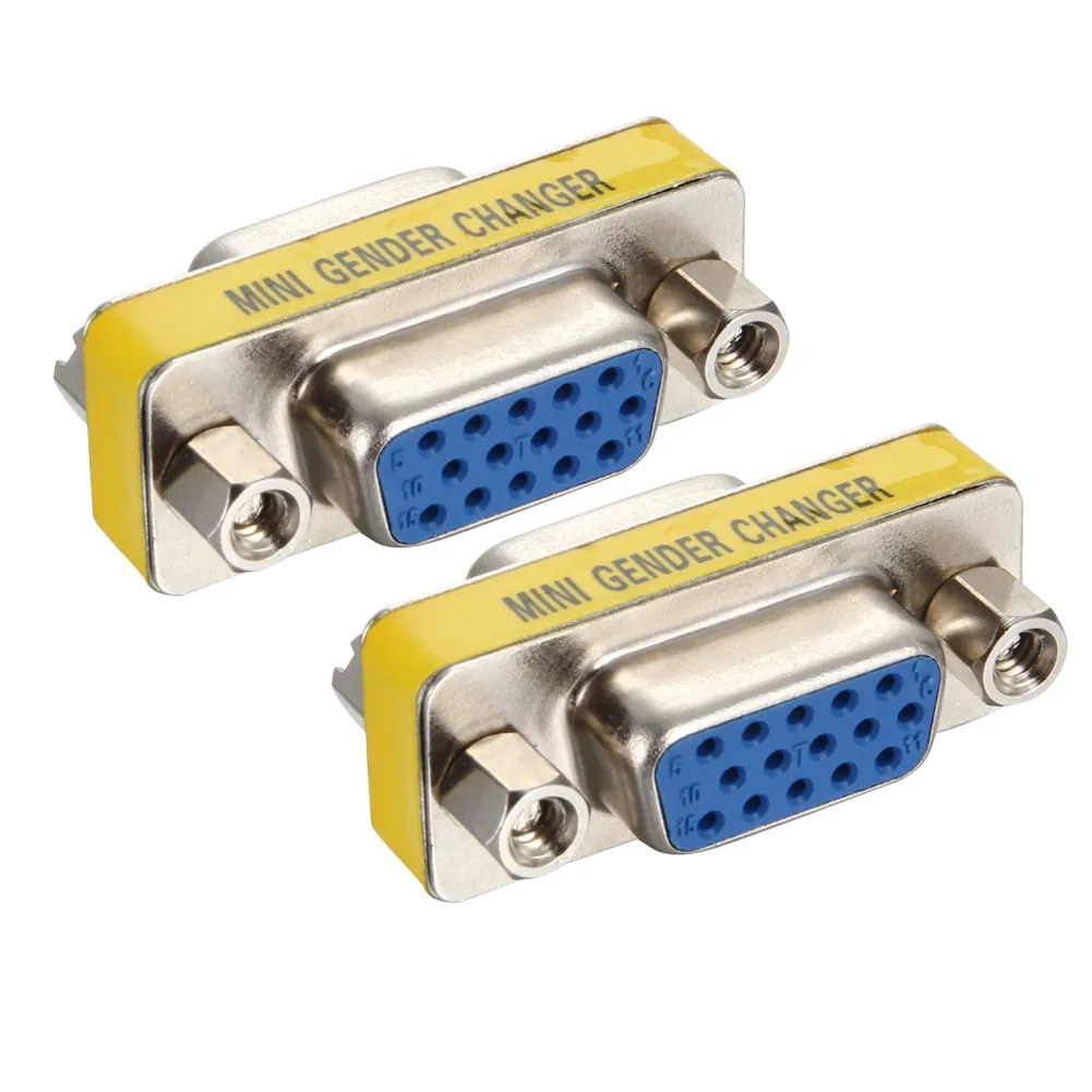 Адаптер преобразователя с гнездовым на гнездовой 15-контактный HD VGA/SVGA ND998 2 шт. |