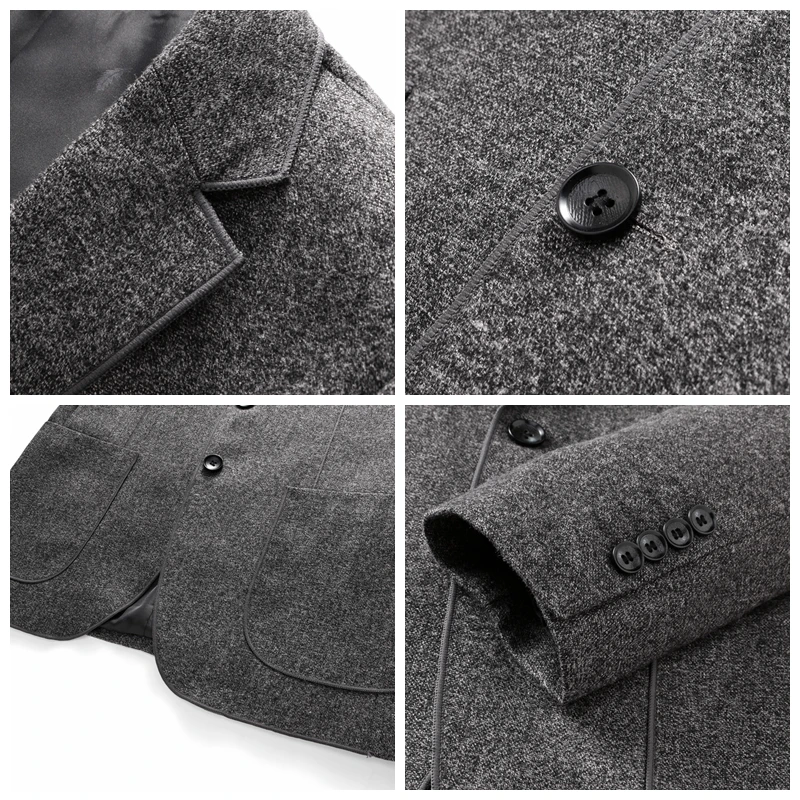JZ главный джентльмена пиджак Slim Fit сплошной Модные мужские куртки пальто на