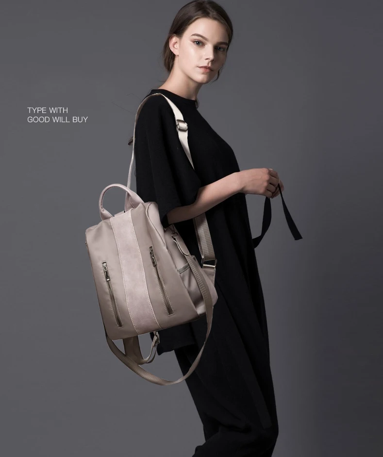 Водонепроницаемый рюкзак с двойной молнией Mochila Mujer, винтажный женский рюкзак из искусственной кожи, женские сумки через плечо для девочек-подростков, Школьный Рюкзак Для Путешествий