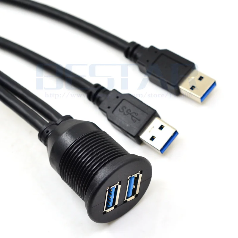 Удлинитель автомобильный с 2 портами и двумя USB-портами 3 0 | Электроника