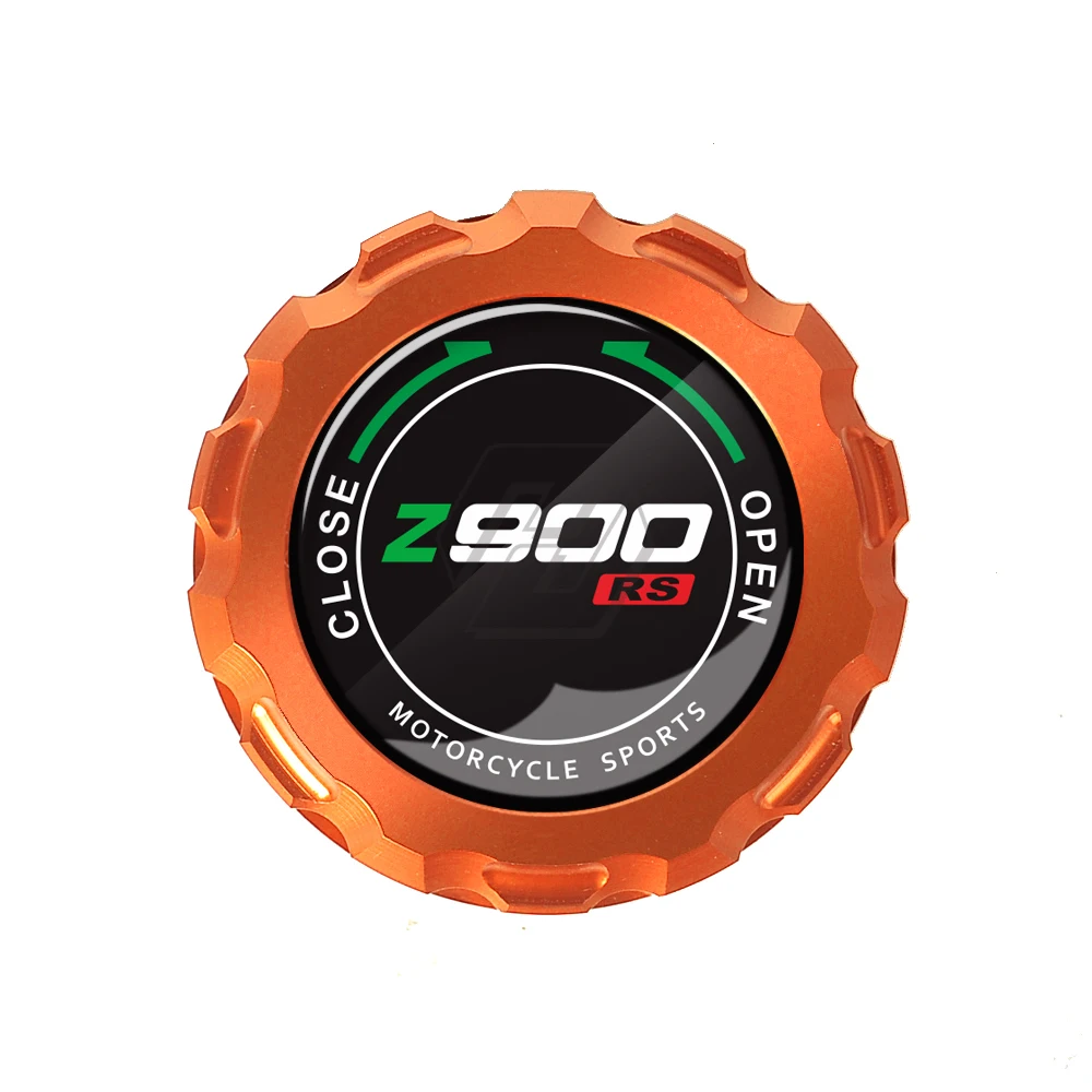 Оранжевый Aluminum Motorcycle Rear Brake Fluid Reservoir Cap Case for Kawasaki Z900RS From - Цвет: Оранжевый