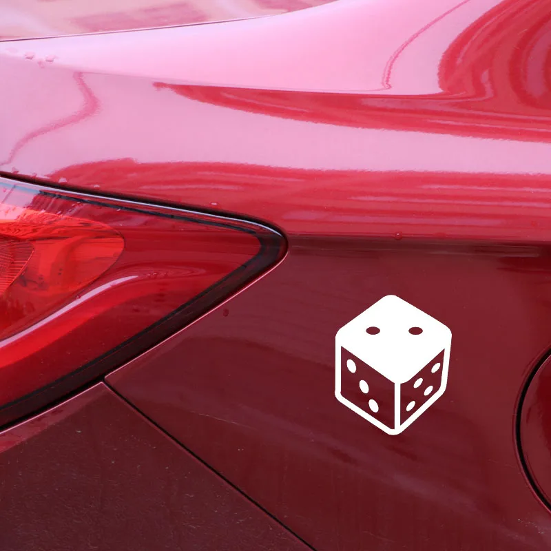YJZT 11.2*13.4CM Lucky Dice Decor Car Modelling Sticker Vinyl High Quality 12-1369 | Автомобили и мотоциклы