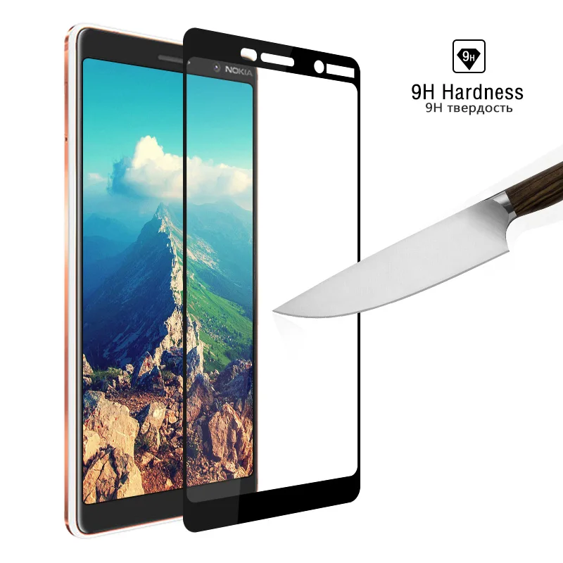 Для Nokia 7 Plus закаленное стекло для TA 1046 защита экрана изогнутая полная Защитная