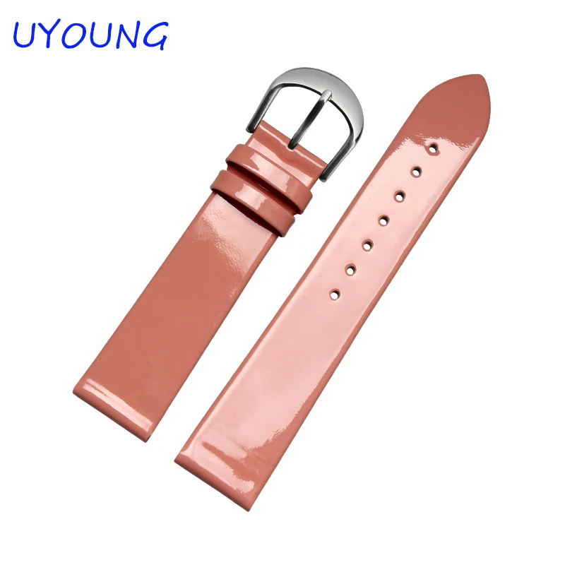 Ремешок из натуральной кожи для наручных часов ультратонкий красный белый