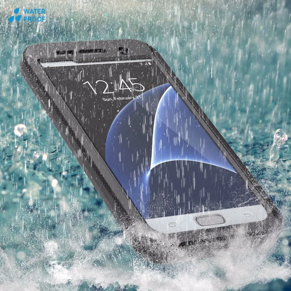 Водонепроницаемый ударопрочный чехол для Samsung Galaxy S6 S7 Edge Plus ТПУ + PC защитный