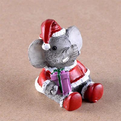 15 Elephant Рождество Zakka миниатюрная фигурка животного лягушка кошка собака мини фигурки домашнее украшение DIY сказочные садовые украшения из смолы игрушки для рукоделия - Цвет: 15 Elephant