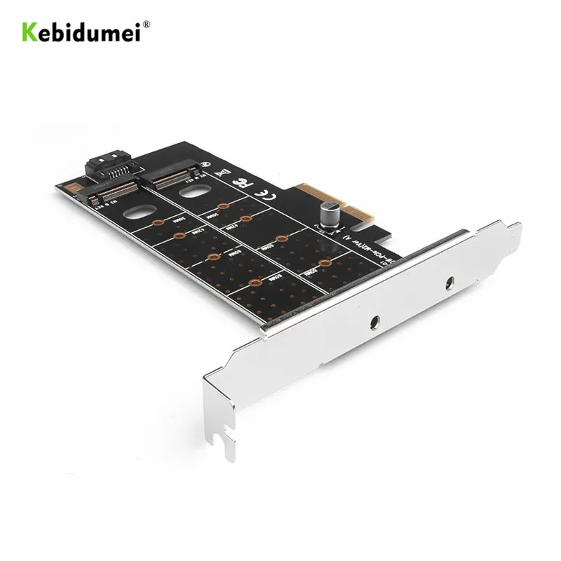 Kebidumei добавьте карты M.2 в PCIE Adapter/PCI Express NVMe SSD NGFF X4 M Key B расширения с двойным