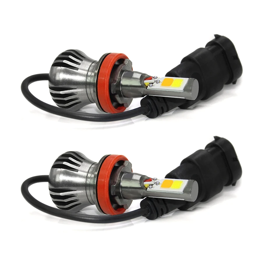 2 шсветодиодный Автомобильные светодиодные лампы H8 H11 12 24 В|Передние LED-фары для