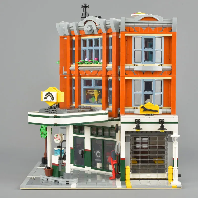 Создатель 15042 City Building House угловой гараж набор совместим с lego 10264 модель здания