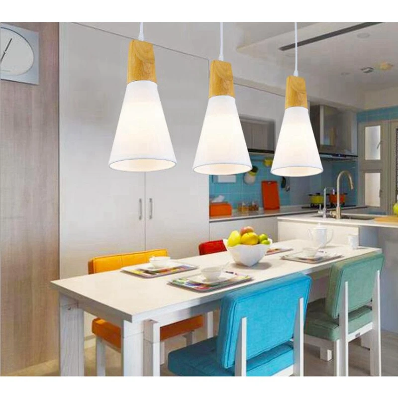 LukLoy современные подвесные светильники из натурального дерева кухонная