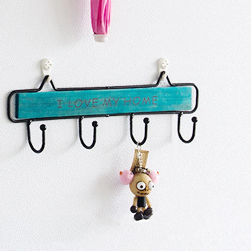 4 Крючки настенная одежда вешалка для шляп ключница Прачечная подвесная полка
