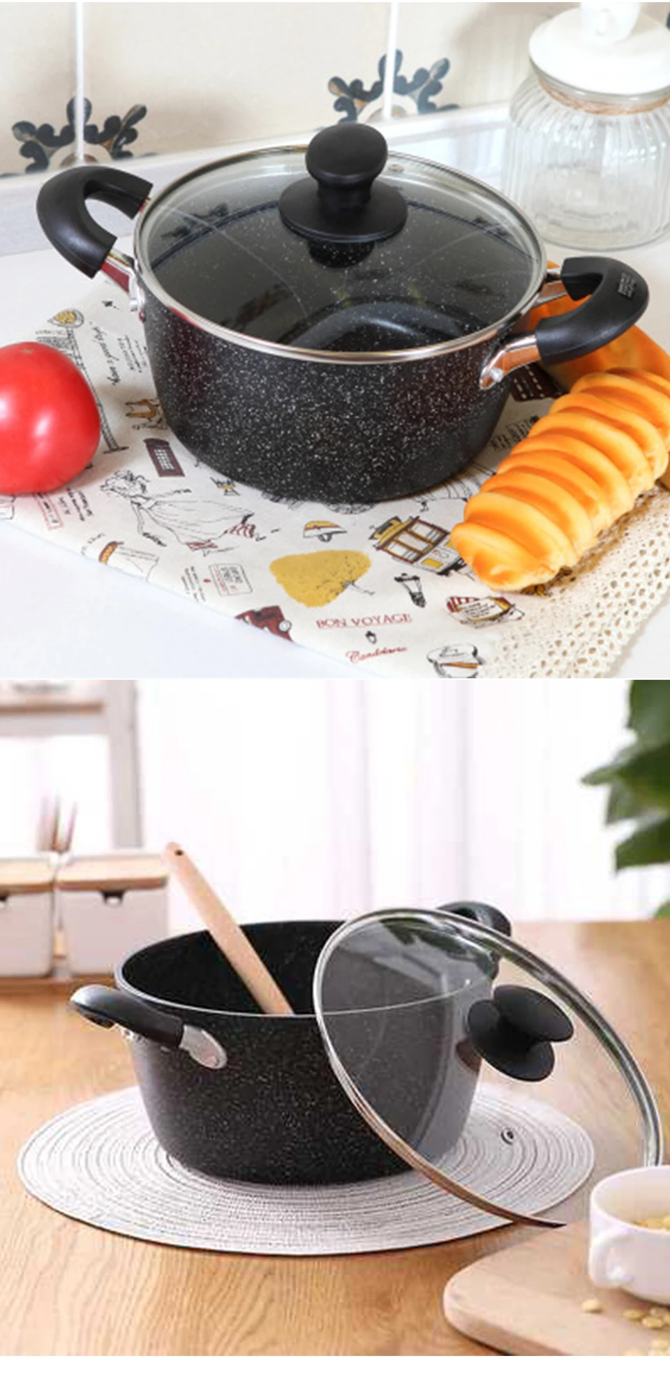 CAKEHOUD 20 смутолщаются суп электронная кастрюля камень майфан антипригарная сковорода шеф-повара классическое алюминиевое суповое судно с крышкой кухонная утварь для готовки