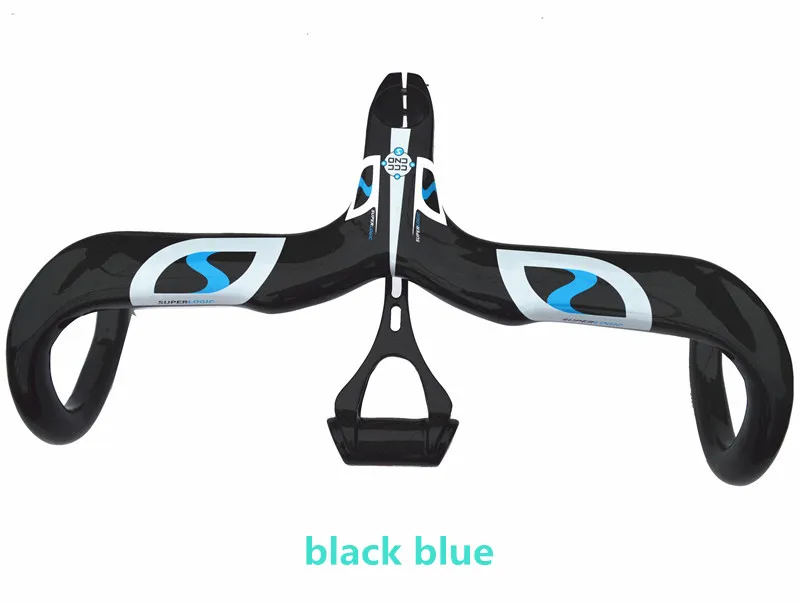 

Superlogic carbon fiber road handlebar bent bar integrated with stem inner routing computer mount 400/420/440 bicycle parts