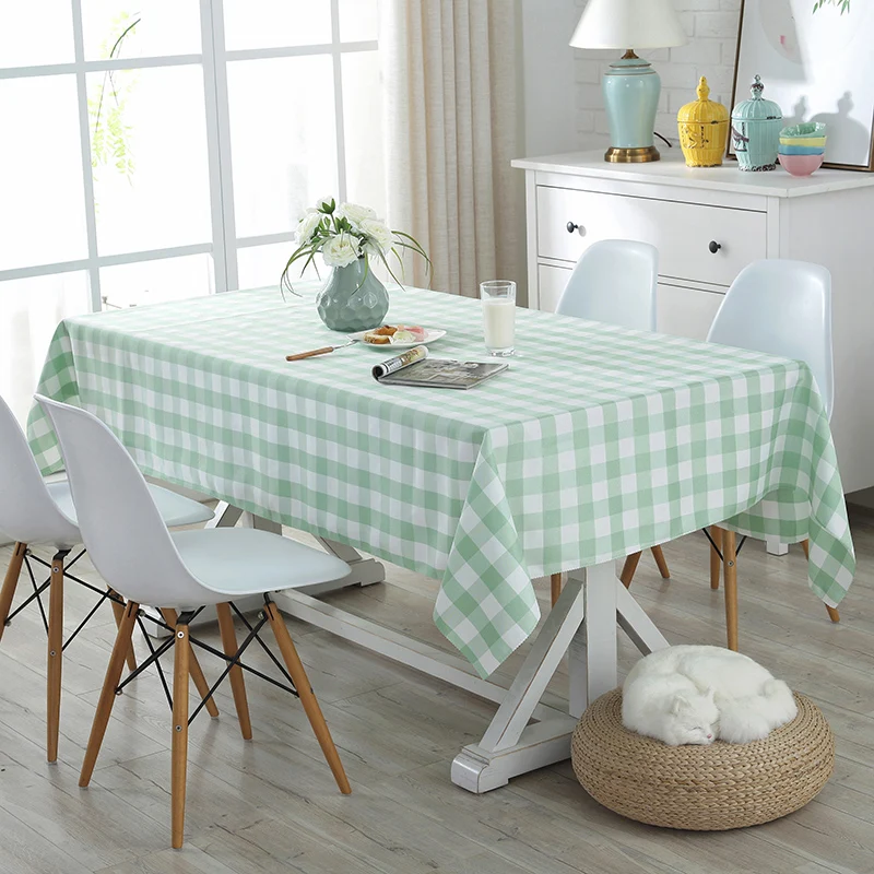 Lattice Party Table Cover Cloth Plaid Tablecloth Yarn Dyed Plain Tablecloths Home Dining Room 1pcs/lot | Дом и сад