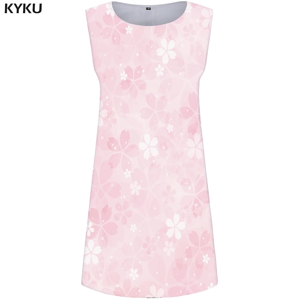 Женское платье с цветком KYKU разноцветное мини объемным принтом вечерние платья