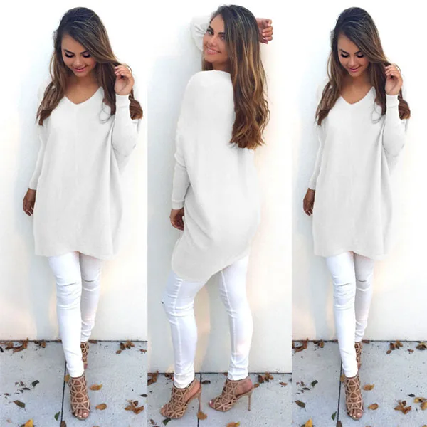 2018 модные Демисезонный Для женщин Блузка пуловер с рукавами летучая мышь