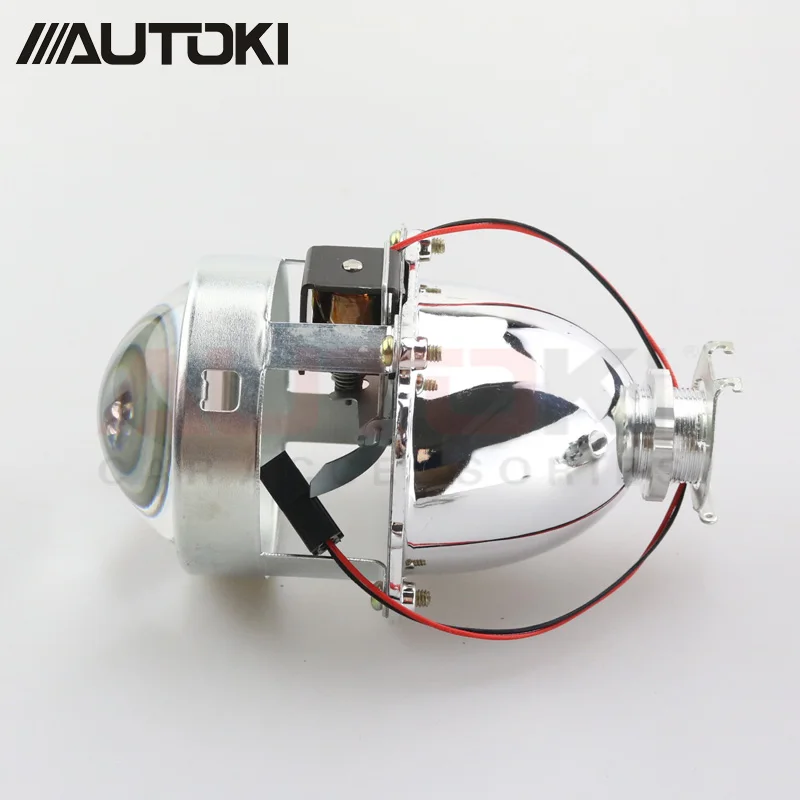 Autoki LHD/RHD обновленный металлический 2,5 HID Bi xenon объектив проектор фары линзы H4 H7, использование H1 ксеноновая лампа для стайлинга автомобилей
