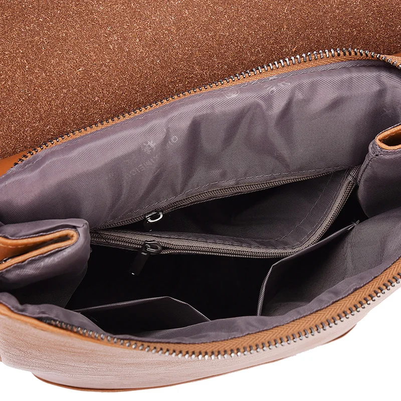 Женский винтажный рюкзак дизайнерский кожаный высокого качества для девочек