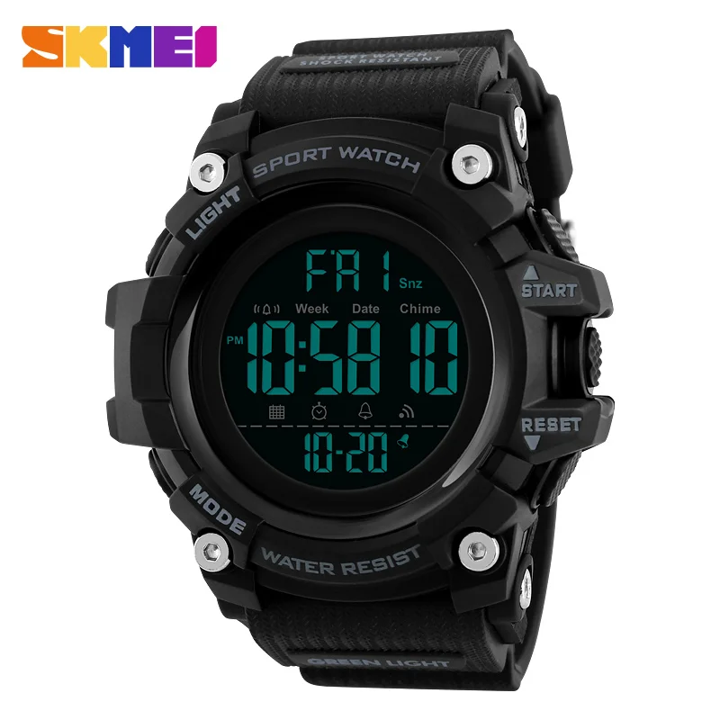Black 1384 SKMEI модные уличные спортивные Смарт-часы мужские Bluetooth многофункциональные фитнес-часы 5 бар водонепроницаемые цифровые часы Reloj Hombre - Цвет: Black 1384
