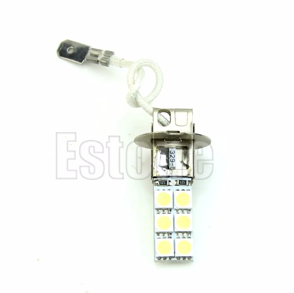 H3 12 LED 5050 SMD 12V яркий белый автомобильный противотуманный сигнал фара для