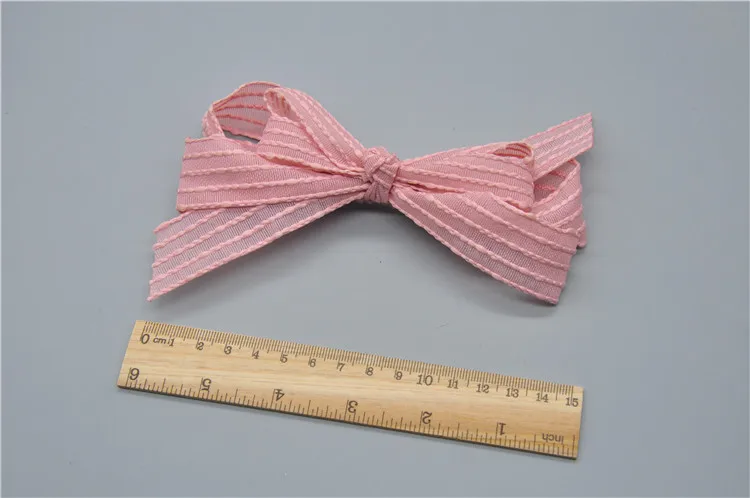 

Wholesale Boutique 10pcs Fashion Striped Hair Bow Hairpins Solid Bowknot Hair Clips Pink/Grey Princess Headwear Hair Accessories