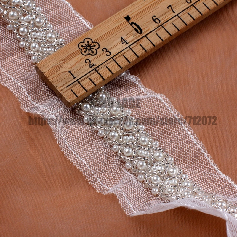 La Belleza Off white silver handmade lace trim 1cm-3cm width wholesale SNT170802-4