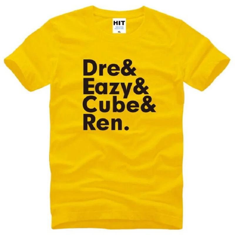 NWA N.W.A. Members Eazy-E Cube Ren Dre T Shirt Men Hip Hop Short Sleeve O Neck Cotton T-Shirt Tee Shirt Homme Camisa Masculina images - 6