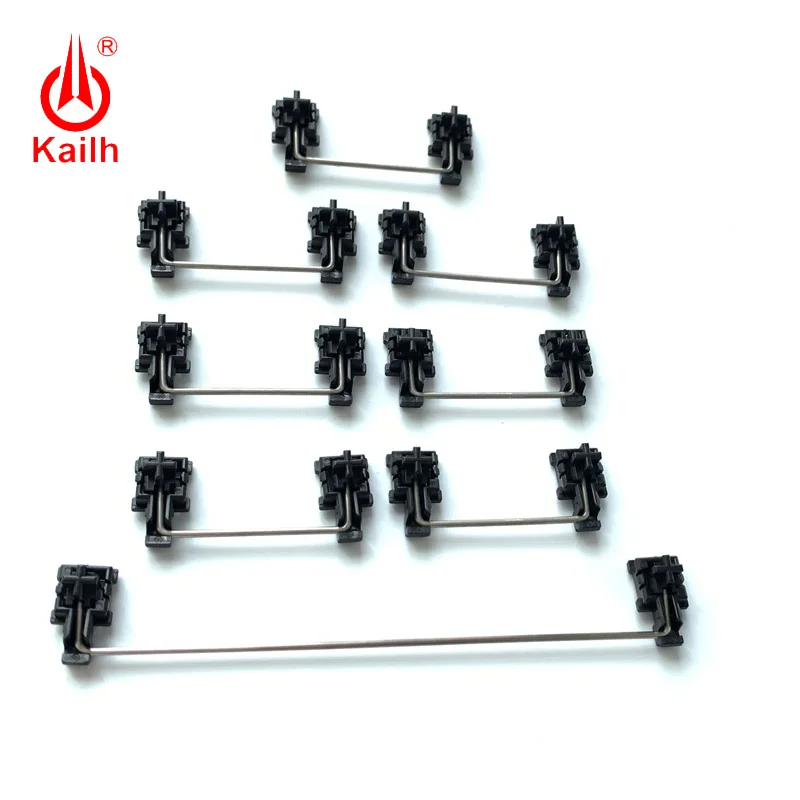 Kailh plate mounted stabilizers black case for 1350 Chocolate Switches Mechanical Keyboards 2u 6.25u - Цвет: 8 sets