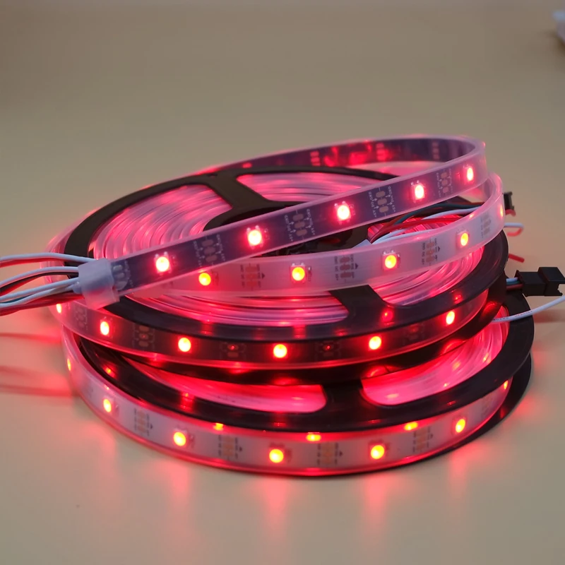 DC5V WS2812B ws2812 RGB индивидуально Адресуемая умная светодиодная Пиксельная полоса