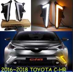 Model1 white yelow Светодиодный,~ CHR Дневной светильник, CHR противотуманный светильник, CHR головной светильник; vios, corolla, camry, Hiace, tundra, sienna, yaris L, CHRTail светильник, C-HR - Цвет: Model1 white yelow