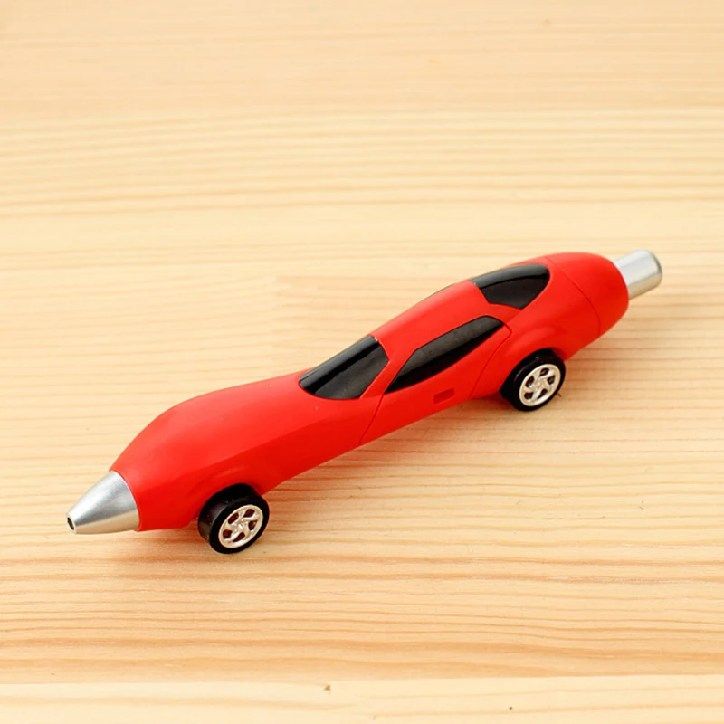 1 шт. Забавный дизайн шариковая ручка гоночный автомобиль детская игрушка Подарочная форма офисные детские игрушки для рисования гибкие колеса