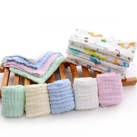 sbb 25x50cm six layers of gauze cotton solid print fold child hand towel wholesale cleaning face for baby for kids high quality