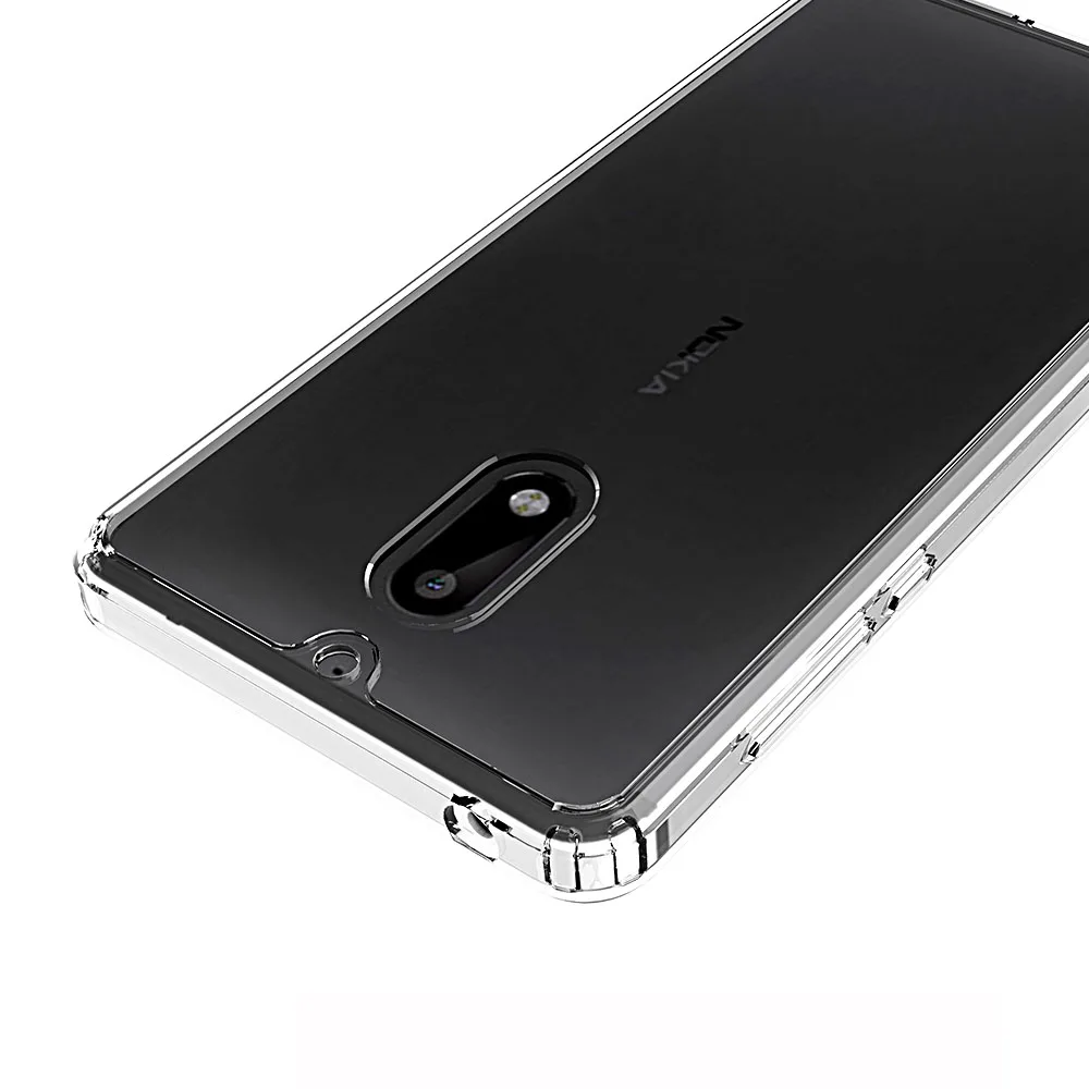 Для Nokia 6 2017 ультра тонкая TPU Рамка PC задняя жесткая Чехол ударопрочный прозрачный