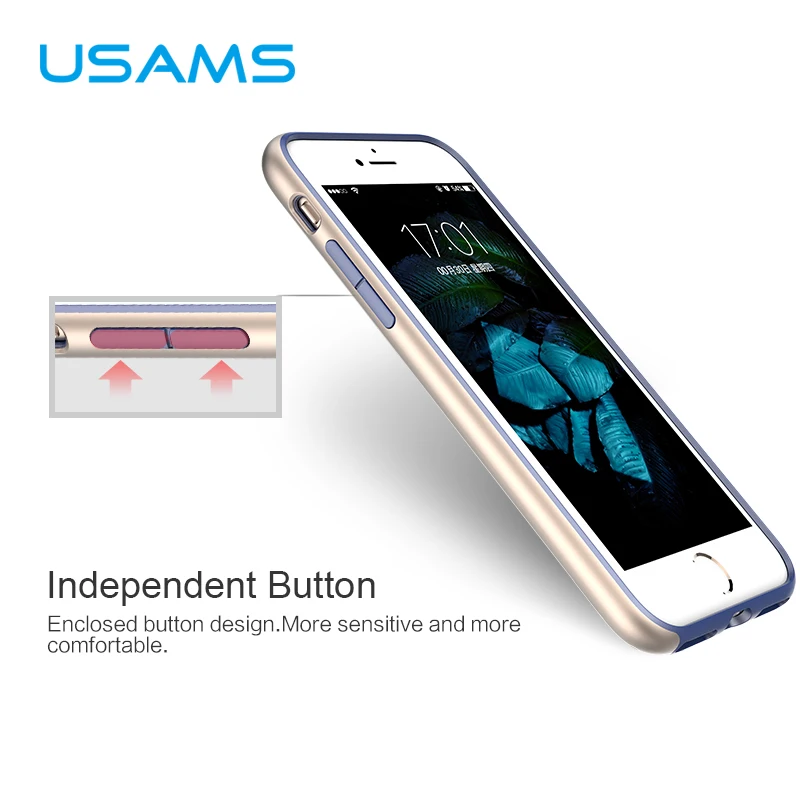 USAMS Anti-knock PC & TPU Case For iPhone 7 / Plus Anti Skid Grid texture Cover for iphone iPhone7 | Мобильные телефоны и
