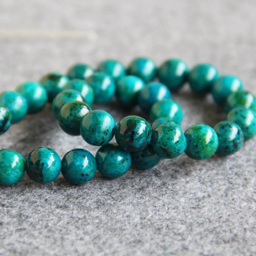 Для ожерелья и браслета 10 мм натуральный многоцветный Азурит бусины из