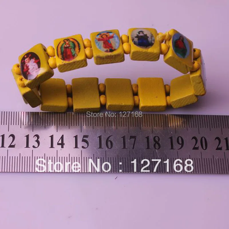 Католические Четки разных цветов деревянный браслет для детей в подарок 20 шт./лот