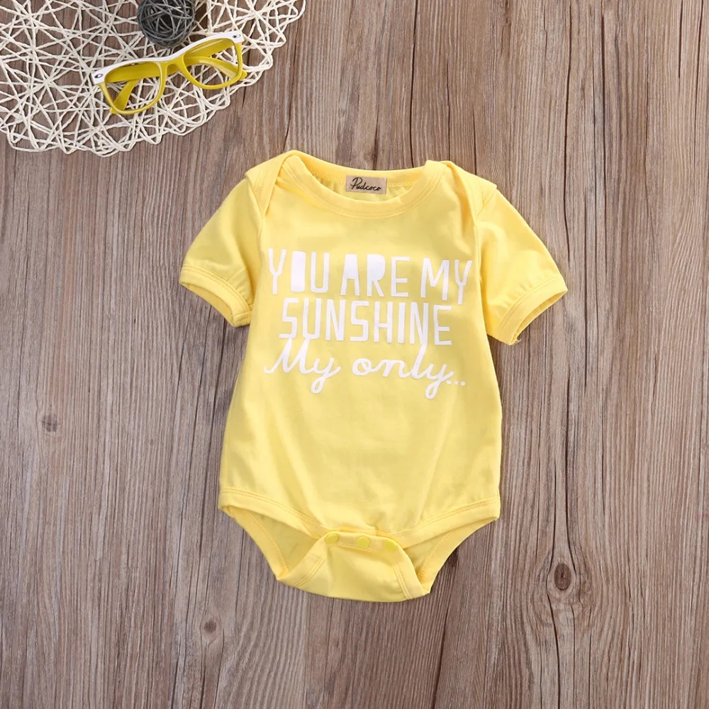 2017 для новорожденных Для маленьких мальчиков девушка хлопок короткий рукав