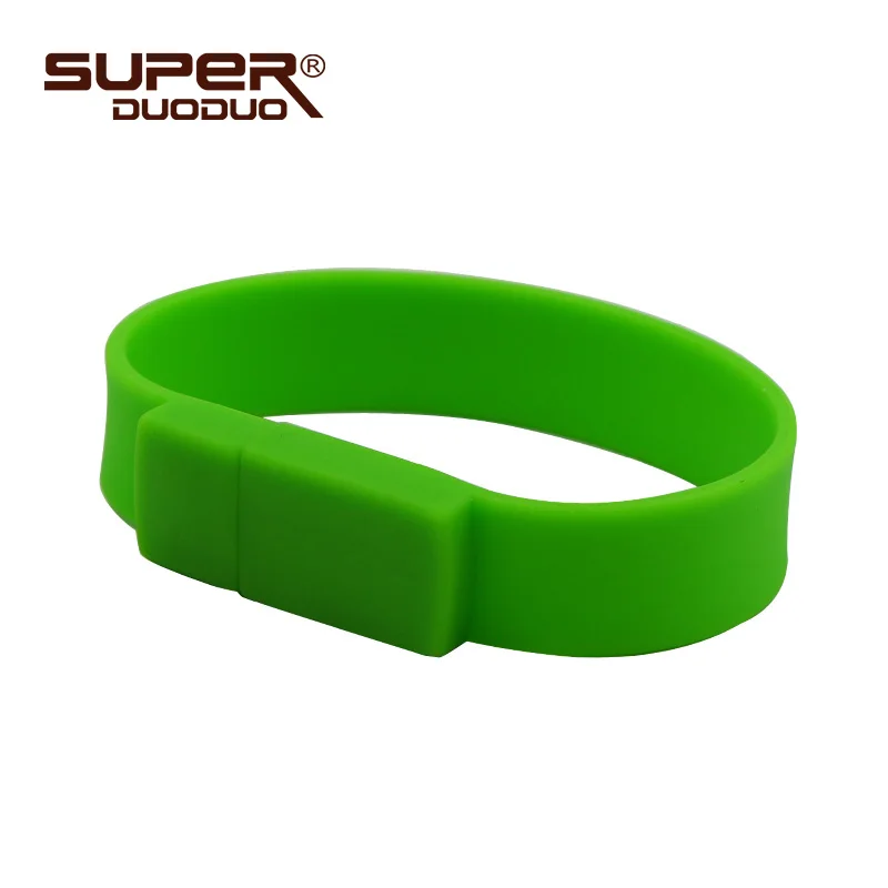 GREEN Флеш-накопитель с полной емкостью usb 2,0, 64 ГБ, флеш-накопитель на запястье, флеш-карта 16 ГБ, 32 ГБ, браслет, usb флешка, карта памяти 8 Гб, флэш-диск - Цвет: GREEN