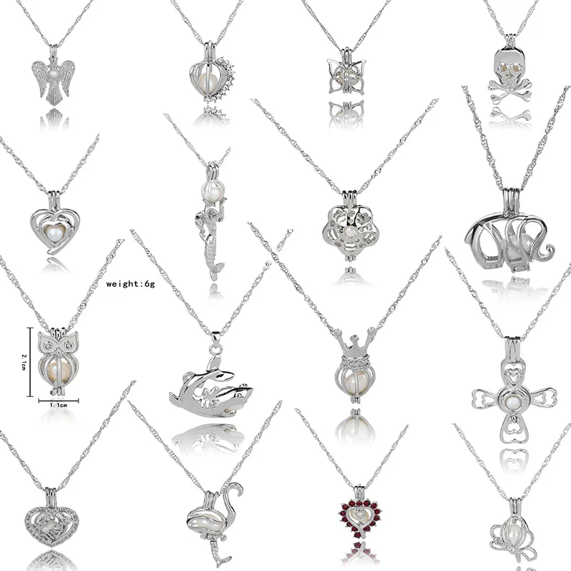 Диффузор эфирного масла медальон в виде клевера жемчужная клетка ювелирное