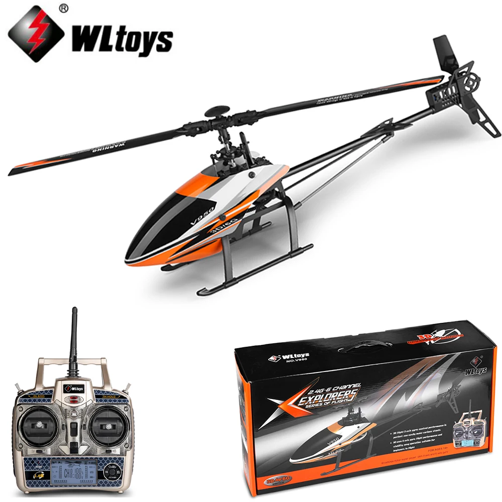 1 Набор WLtoys V950 большой вертолет 2 4G 6CH 3D6G система бесщеточный Радиоуправляемый RTF