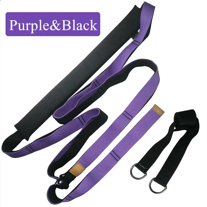 Purple-3.8cm Ремень для йоги для йоги Ремень для йоги Тренажерный зал ремень повысить гибкость для йоги, Пилатес, балет растяжения талии ноги эспандер ДЛЯ ФИТНЕССА полосы - Цвет: Purple-3.8cm