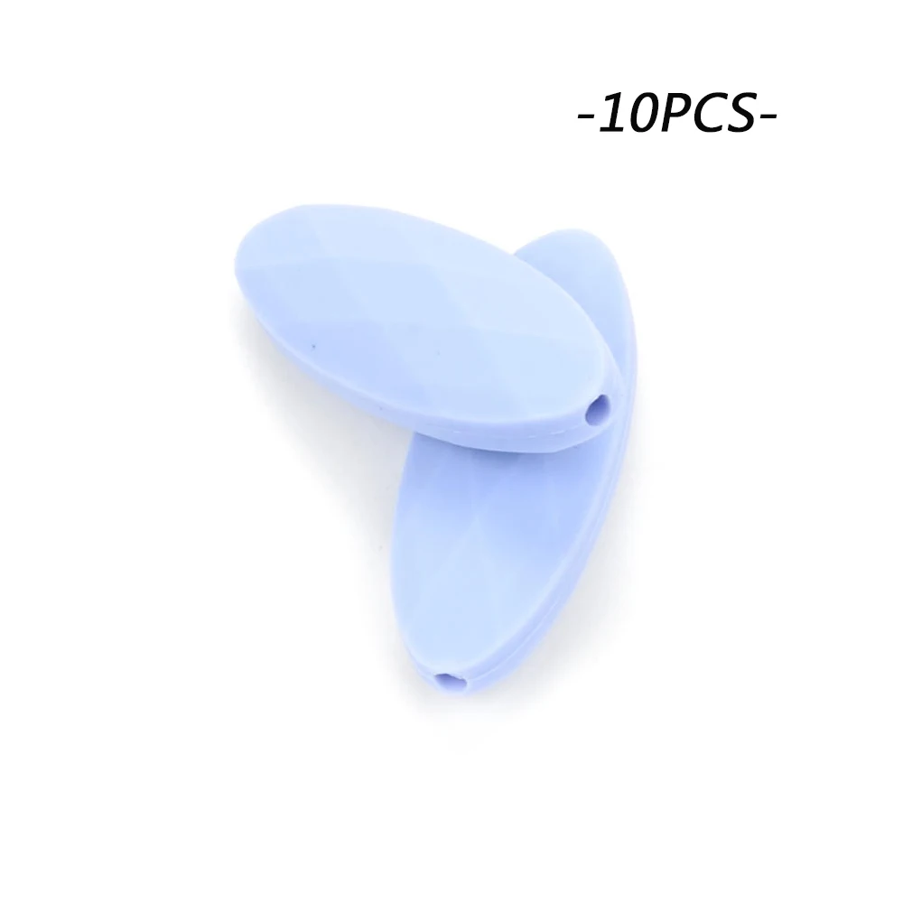serenity LOFCA 10 шт./лот, силиконовые бусины маркиза, BPA бесплатно, Детские Прорезыватели, сделай сам, прорезыватели, ожерелье, изготовление силиконовых бусин, детские игрушки, жевательные - Цвет: serenity