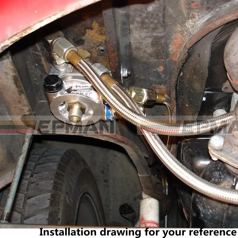 Масляный охладитель фильтр Сэндвич пластина + термостат адаптер (AN10 или AN8)