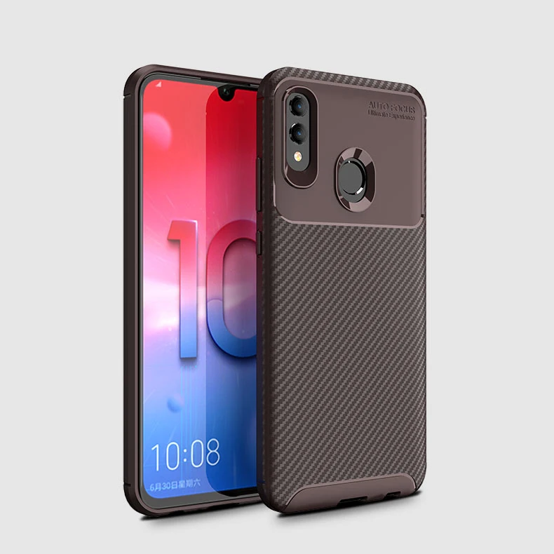 coffee Чехол для huawei P Smart Чехол Мягкий Силиконовый противоударный чехол из углеродного волокна для huawei P Smart Z Plus защитный чехол для телефона s Чехол - Цвет: coffee
