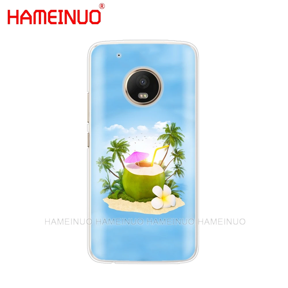 HAMEINUO кокосовый пляжный фруктовый сок Летний чехол для телефона Motorola Moto X4 C G6 G5 G5S G4